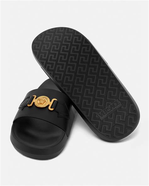 versace slides womens gold